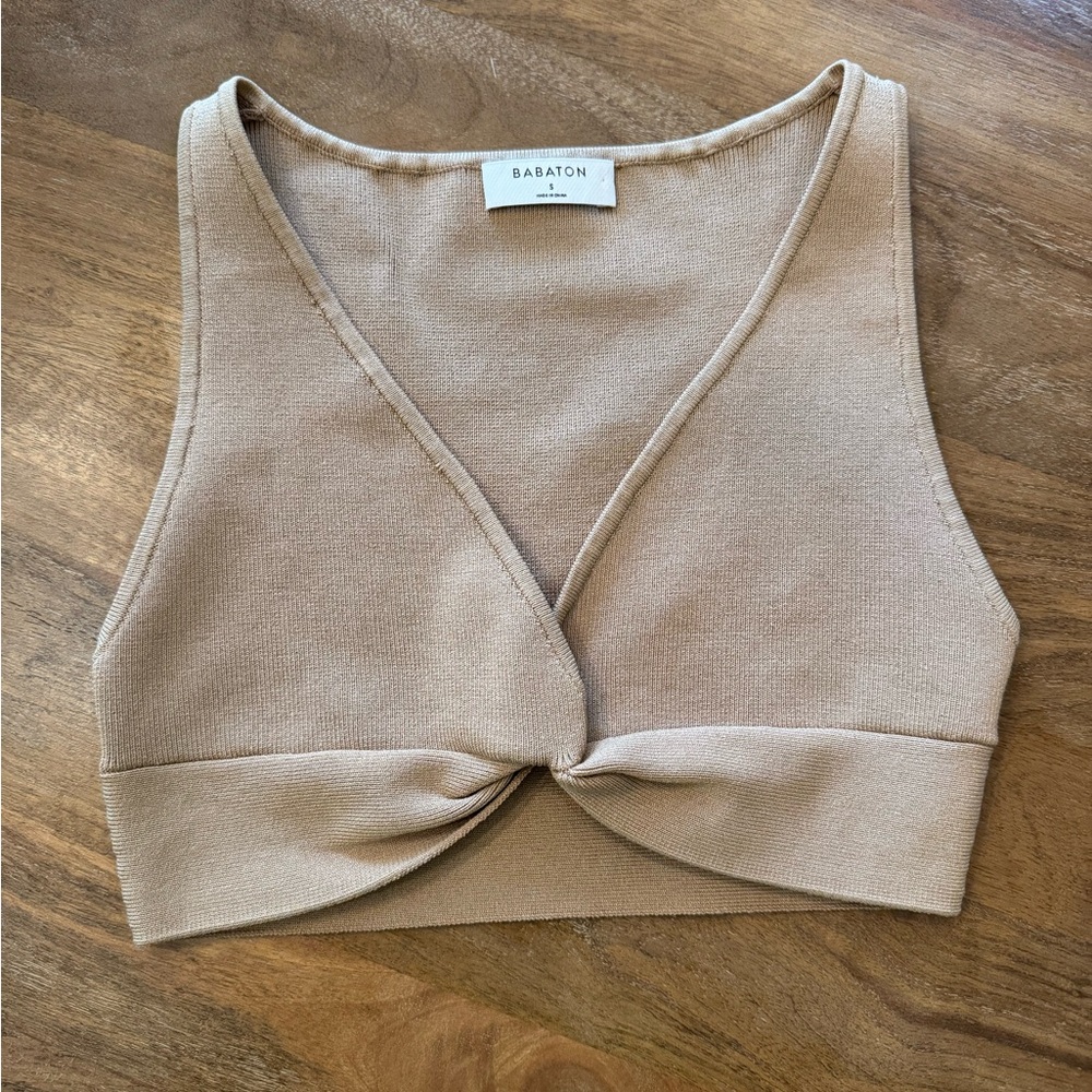 BRAND NEW Aritzia Babaton Ego Sculpt Knit - Gold Camel / small